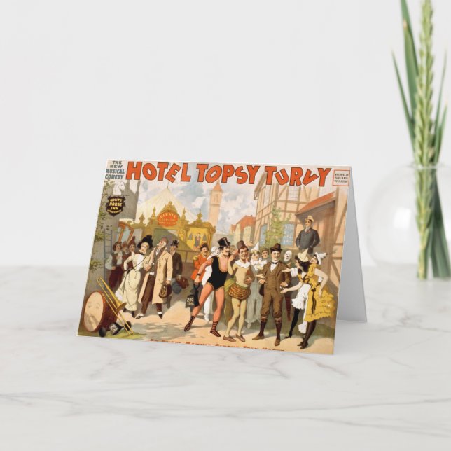 Tarjeta La nueva comedia musical del Hotel Topsy Turvy (Anverso)