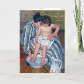 Tarjeta La obra de arte de la maternidad Bath Mary Cassatt