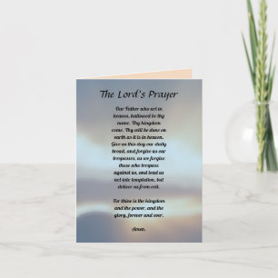 Tarjeta La oración del Señor