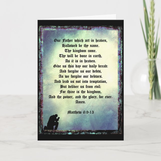 Tarjeta La oración del Señor (Anverso)