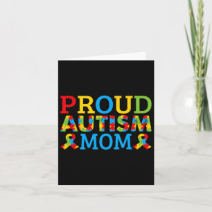 Tarjeta La Orgullosa Mamá Usa Colores Trozos De Rompecabez