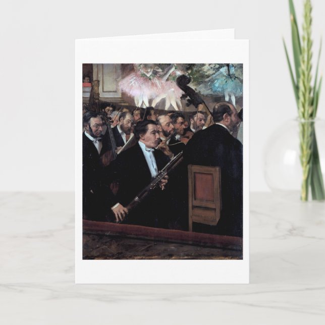 Tarjeta La Orquesta de la Ópera, Edgar Degas (Anverso)