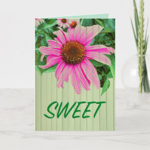 Tarjeta La palabra SWEET le dice a todos felicitaciones