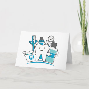 Tarjeta La pandilla de los dientes limpios