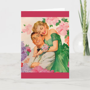 Tarjeta la pareja feliz