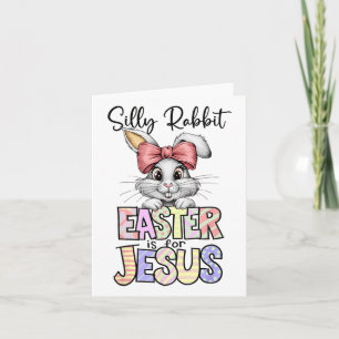 Tarjeta La Pascua De Rabbit Silenciosa Es Para Jesús Chris