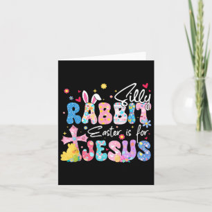Tarjeta La Pascua De Rabbit Silenciosa Es Para Jesús Chris
