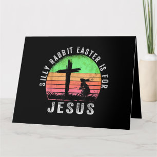 Tarjeta La Pascua de Rabbit Silencioso es para Jesús Chris