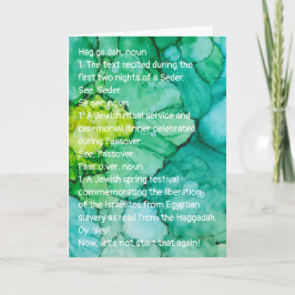 Tarjeta La pascua divertida define a Haggadah