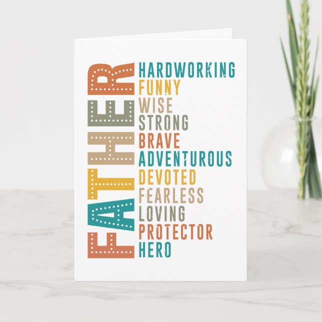 Tarjeta La paternidad es un tributo a la fuerza de cada pa (Anverso)