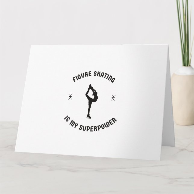 Tarjeta La patinaje artístico es mi superpotencia (Anverso)