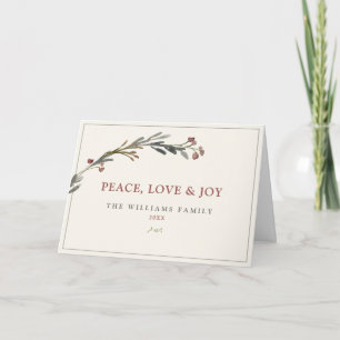 Tarjeta La paz, el amor y la alegría, la vegetación de las