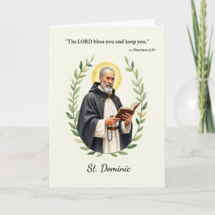 Tarjeta La paz y bendiciones de Dios de Santo Domingo