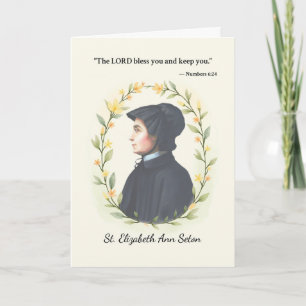 Tarjeta La paz y las bendiciones de Dios de Santa Isabel A