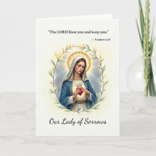 Tarjeta La paz y las bendiciones de nuestra Señora de los 