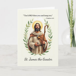 Tarjeta La paz y las bendiciones de Santiago, el Gran Dios