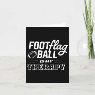 Tarjeta La pelota de la bandera del fútbol es mi terapia