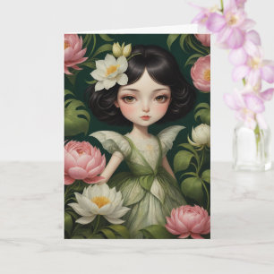 Tarjeta La Peony Adorable Flower Fairy Todas Las Ocasiones