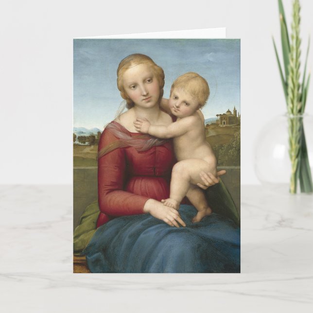 Tarjeta La pequeña Madonna de Vaquero | Raphael (Anverso)