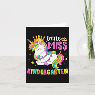 Tarjeta La Pequeña Señorita Kindergarten Ck A La Escuela H