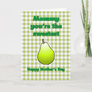 Tarjeta La pera más dulce para el Día de la Madre