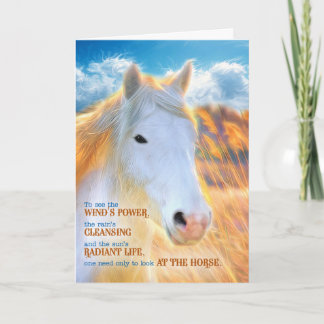 Tarjeta La pérdida de la simpatía de un Mascota de caballo