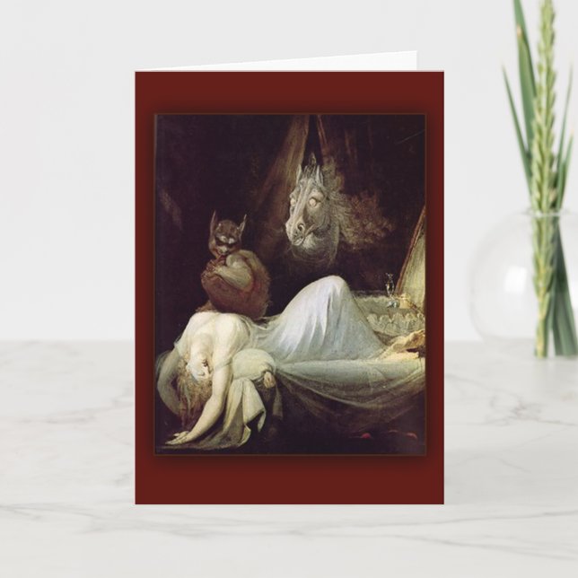 Tarjeta La pesadilla de Henry Fuseli, 1781 (Anverso)