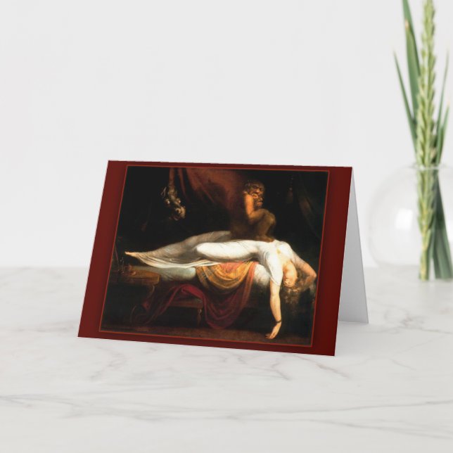 Tarjeta La pesadilla de John Henry Fuseli (Anverso)