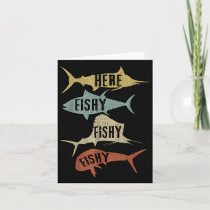 Tarjeta La pesca de agua salada, ideas de regalo, cosecha 