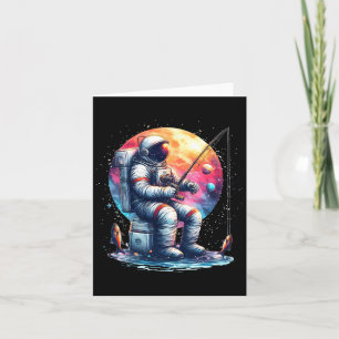 Tarjeta La Pesca De Astronautas En Niños Del Espacio Chica