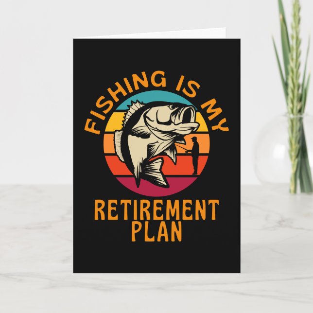 Tarjeta La pesca es mi plan de jubilación (Anverso)