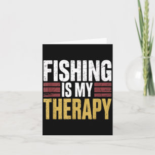 Tarjeta La pesca es terapia divertido día del padre pescad