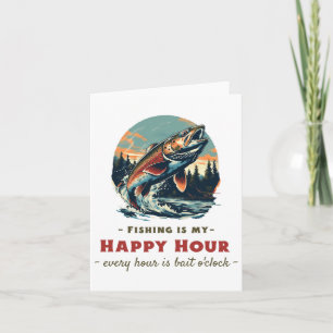 Tarjeta La Pesca Graciosa Es Mi Hora Feliz Para Los Ángele