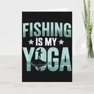 Tarjeta La pesca vintage es mi relajación yoga Hombres pes