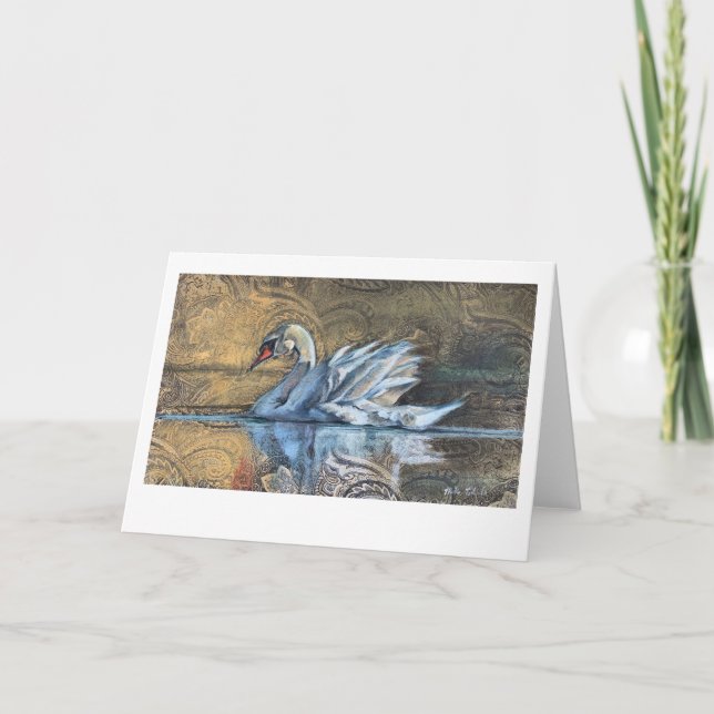 Tarjeta La pintura de cisne (Anverso)