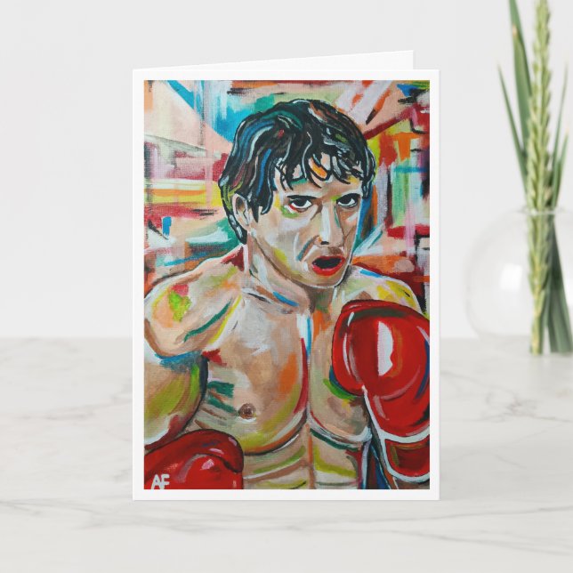 Tarjeta La pintura del Boxer de Alfred Fox (Anverso)