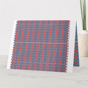 Tarjeta La pintura roja y naranja se mueve de la mano, cre