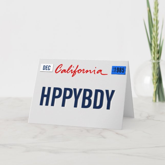 Tarjeta La placa del cumpleaños de California personaliza (Anverso)