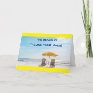 TARJETA LA PLAYA "LLAMA TU NOMBRE"