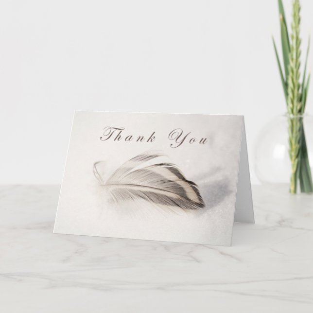 Tarjeta La Pluma En La Nieve (Anverso)