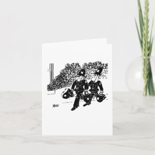 Tarjeta La policía extingue un incendio con agua en cascos