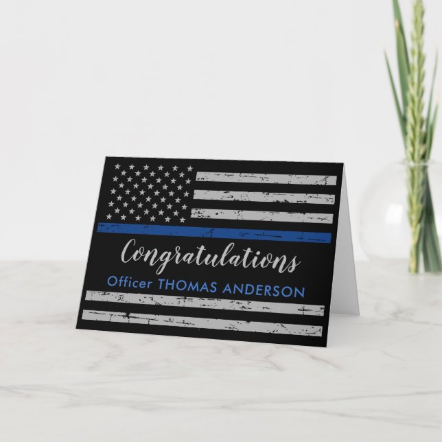 Tarjeta La policía felicita a la delgada graduación de la  (Anverso)