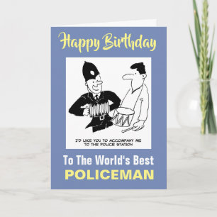 Tarjeta La policía quiere que el hombre lo acompañe