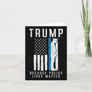 Tarjeta La policía vive mal a favor de Trump, delgada líne