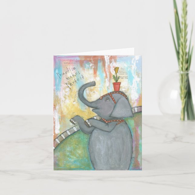 Tarjeta La práctica hace que Notecard sea perfecto (Anverso)