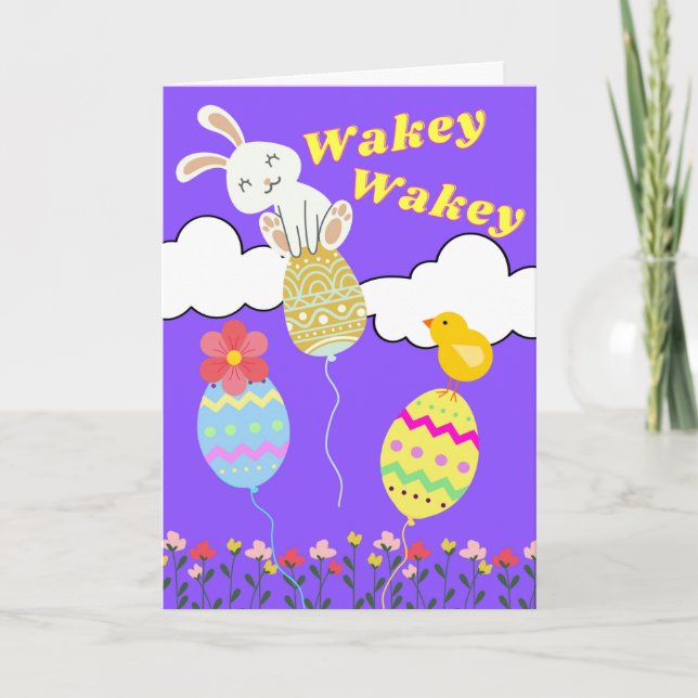 Tarjeta La Primavera de Pascua de Wakey llegó (Anverso)