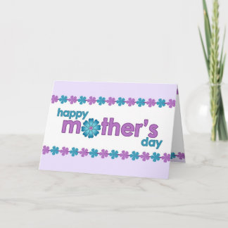 Tarjeta La primavera púrpura del día de madre florece la