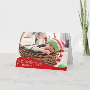 Tarjeta La primera joya de Navidad del bebé - FOTO DE TU B