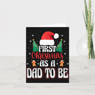 Tarjeta La primera Navidad de hombres como futuro papá - B