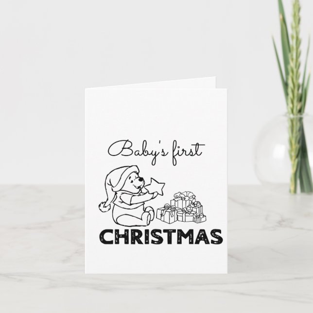 Tarjeta La primera Navidad del bebé (Anverso)